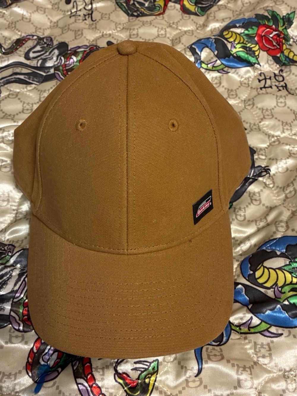 Dickies Brown Canvas Baseball Cap with Subtle Logo